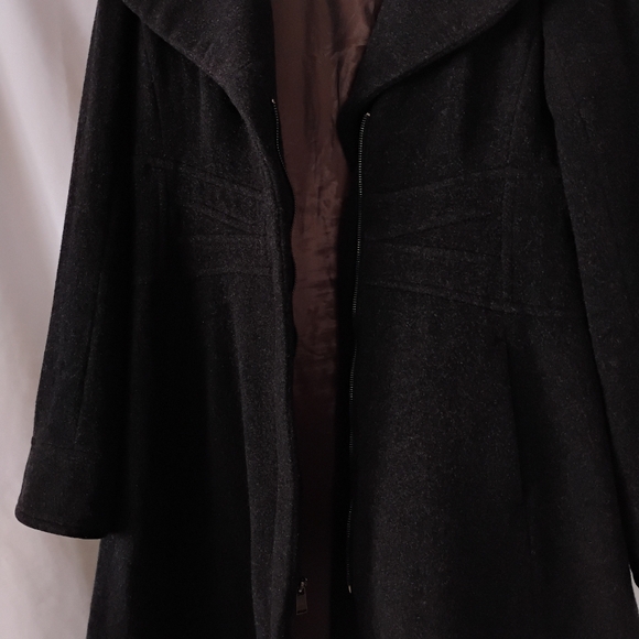 Andrew Marc Women's Cherish Walker Wool & Cashmere Winter Coat Charcoal Black - Picture 6 of 16